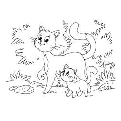 Cat (Animals) coloring page #174983 to print and color