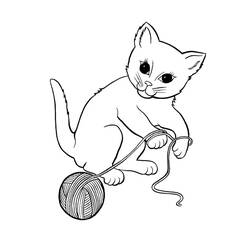 Coloring page: Cat (Animals) #1810 - Printable coloring pages