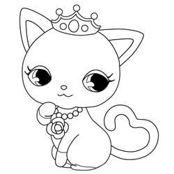 Coloring pages: Cat - Printable Coloring Pages
