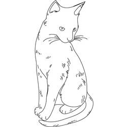 Coloring page: Cat (Animals) #1933 - Free Printable Coloring Pages
