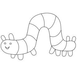 Coloring page: Caterpillar (Animals) #18279 - Printable coloring pages