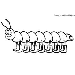Coloring page: Caterpillar (Animals) #18382 - Printable coloring pages