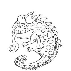 Coloring page: Chameleon (Animals) #1403 - Printable Coloring Pages