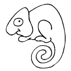 Coloring page: Chameleon (Animals) #1411 - Printable Coloring Pages