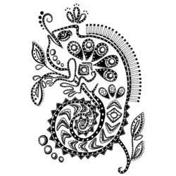 Coloring page: Chameleon (Animals) #1415 - Printable Coloring Pages