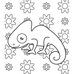 Chameleon (Animals) coloring page #206732 to print and color