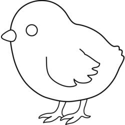 Coloring page: Chick (Animals) #15350 - Printable coloring pages