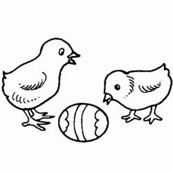 Coloring page: Chick (Animals) #15380 - Printable coloring pages