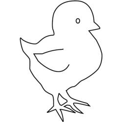 Coloring page: Chick (Animals) #15397 - Free Printable Coloring Pages