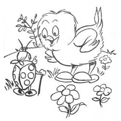 Coloring page: Chick (Animals) #15426 - Free Printable Coloring Pages