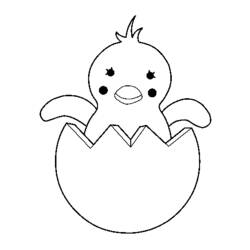 Coloring page: Chick (Animals) #15446 - Free Printable Coloring Pages
