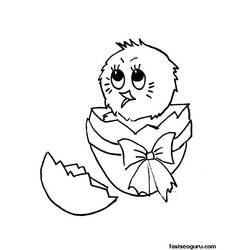 Coloring page: Chick (Animals) #15458 - Free Printable Coloring Pages