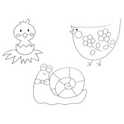Coloring page: Chick (Animals) #15480 - Free Printable Coloring Pages