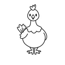Coloring page: Chicken (Animals) #17253 - Printable coloring pages
