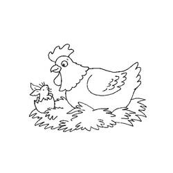 Coloring page: Chicken (Animals) #17295 - Free Printable Coloring Pages