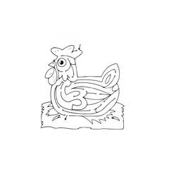 Coloring page: Chicken (Animals) #17327 - Free Printable Coloring Pages
