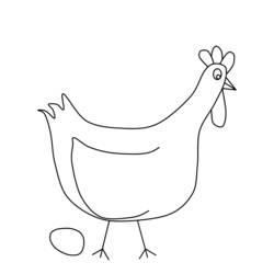 Coloring page: Chicken (Animals) #17359 - Printable coloring pages