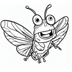 Cicada (Animals) coloring page #187677 to print and color