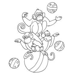 Coloring page: Circus animals (Animals) #20813 - Printable coloring pages
