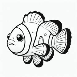 Clownfish (Animals) coloring page #218314 to print and color
