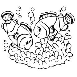 Clownfish (Animals) coloring page #218315 to print and color