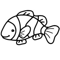 Clownfish (Animals) coloring page #218317 to print and color