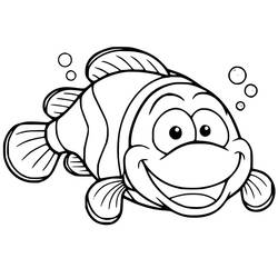 Clownfish (Animals) coloring page #218318 to print and color