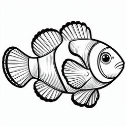 Clownfish (Animals) coloring page #218322 to print and color
