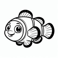 Clownfish (Animals) coloring page #218324 to print and color