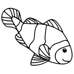 Clownfish (Animals) coloring page #218327 to print and color