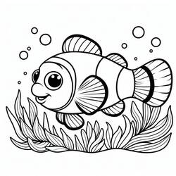 Clownfish (Animals) coloring page #218333 to print and color