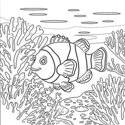 Clownfish (Animals) coloring page #218336 to print and color