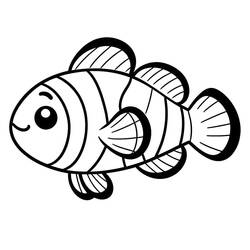 Clownfish (Animals) coloring page #218340 to print and color