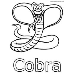 Coloring page: Cobra (Animals) #3289 - Printable coloring pages