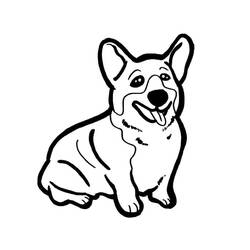 Coloring pages: Corgi - Free Printable Coloring Pages