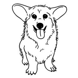 Corgi (Animals) coloring page #220760 to print and color