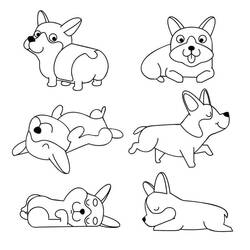 Corgi (Animals) coloring page #220765 to print and color