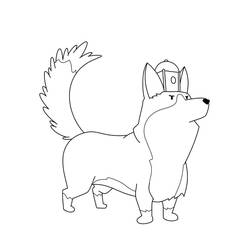 Corgi (Animals) coloring page #220766 to print and color