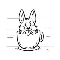 Corgi (Animals) coloring page #220772 to print and color