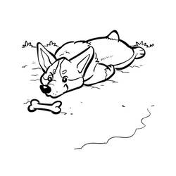 Corgi (Animals) coloring page #220773 to print and color