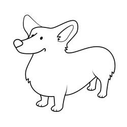 Corgi (Animals) coloring page #220774 to print and color