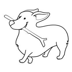Corgi (Animals) coloring page #220775 to print and color