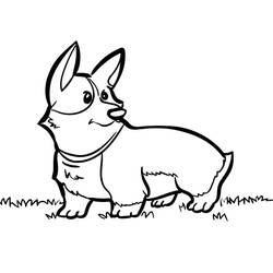 Corgi (Animals) coloring page #220777 to print and color