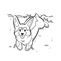 Corgi (Animals) coloring page #220781 to print and color