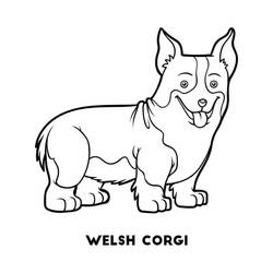 Corgi (Animals) coloring page #220783 to print and color