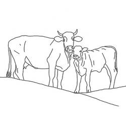 Coloring page: Cow (Animals) #13194 - Free Printable Coloring Pages