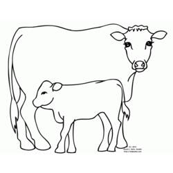 Coloring page: Cow (Animals) #13282 - Printable coloring pages