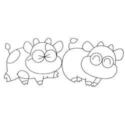 Coloring page: Cow (Animals) #13308 - Free Printable Coloring Pages