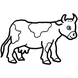 Cow (Animals) coloring page #178294 to print and color