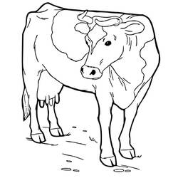 Cow (Animals) coloring page #178295 to print and color